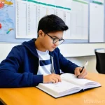 Home 22 기계설계기사 시험 대비 스터디 방법 - **Image Prompt: Strategic Study Planning and Active Learning**
A young adult student (aged 18-25...