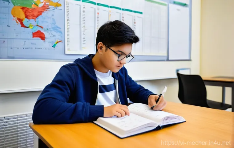 기계설계기사 시험 대비 스터디 방법 - **Image Prompt: Strategic Study Planning and Active Learning**
A young adult student (aged 18-25...