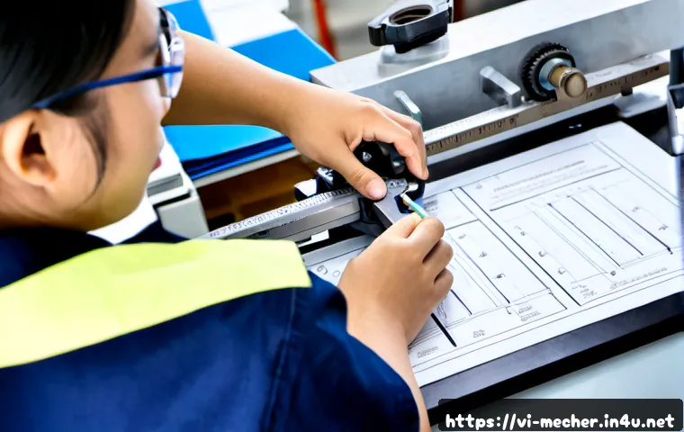 Home 17 기계설계기사 실기시험 채점 기준 분석 - Photorealistic mechanical engineering practical examination scene in a modern Vietnamese technical c...